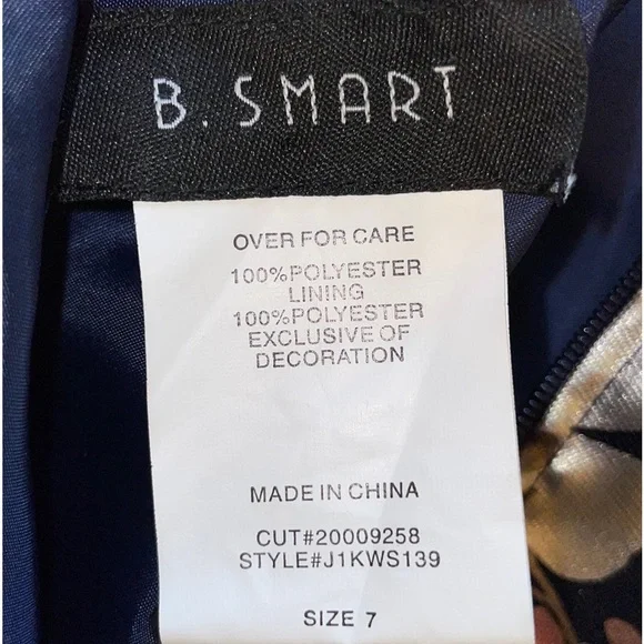 B.SMART  7  Fit & Flair Evening Gown Leg Slit Racerback w Lace inserts & Cutout - Picture 2 of 16